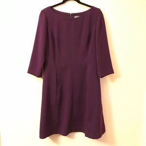 Vince Camuto Long Sleeve Purple Pocketed Dress 14